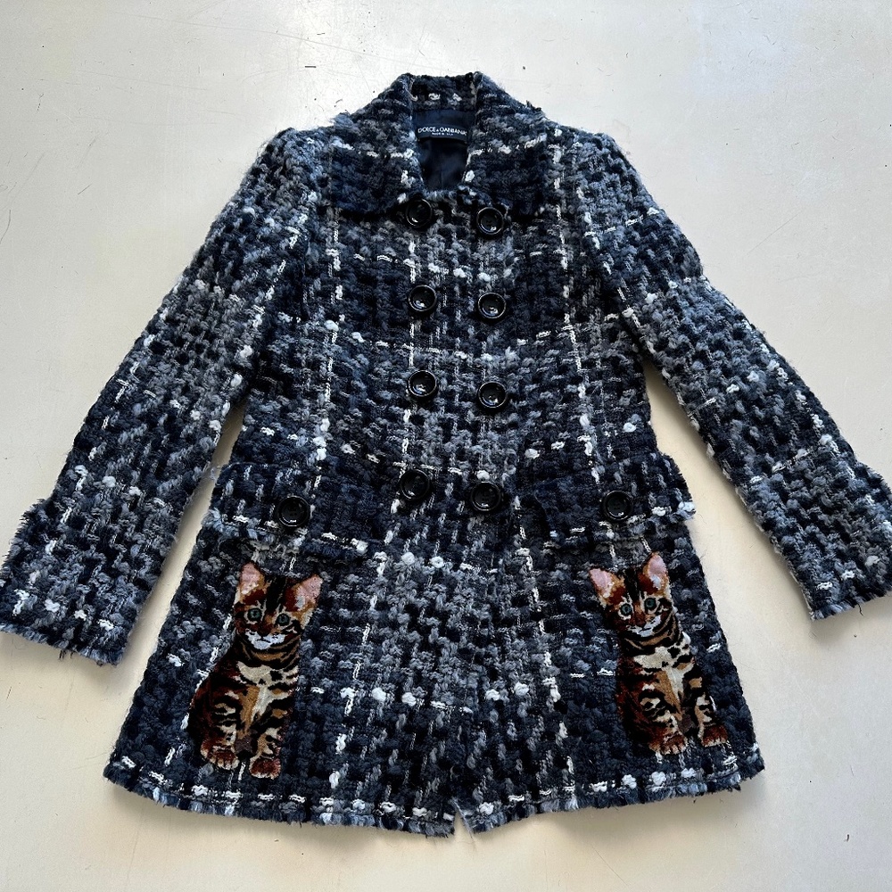 Dolce & Gabbana Tweed Royal Kitten Jacket  IT42